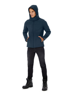VESTE SOFTSHELL CAPUCHE HOMME LOGO COEUR 2