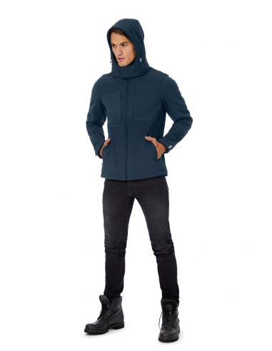 VESTE SOFTSHELL CAPUCHE HOMME LOGO COEUR