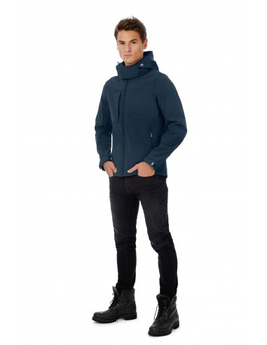 VESTE SOFTSHELL CAPUCHE HOMME LOGO COEUR