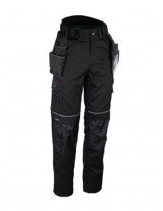 PANTALON COTON/POLY NOIR...