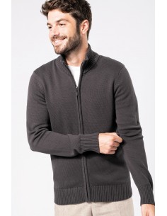 CARDIGAN ZIPPE COTON