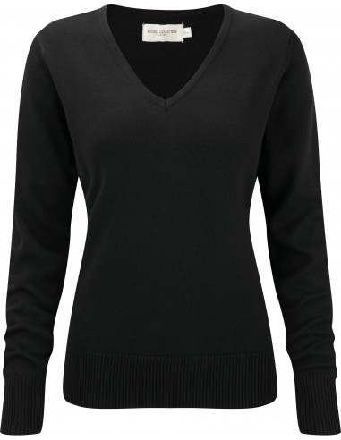 RU710F - Pullover femme col v