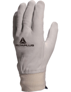 GANT FLEUR DE BOVIN GRIS POIGNET LATEX