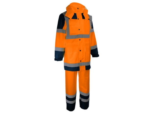 ENSEMBLE DE PLUIE HV ORANGE  POLY END PU -VILO