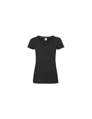 TEE SHIRT NOIR FEMME COL V